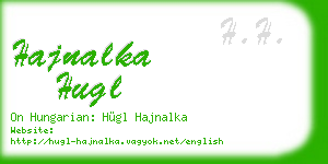 hajnalka hugl business card